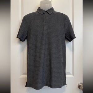 Men’s Black Striped Polo Shirt Size Small - All In Motion